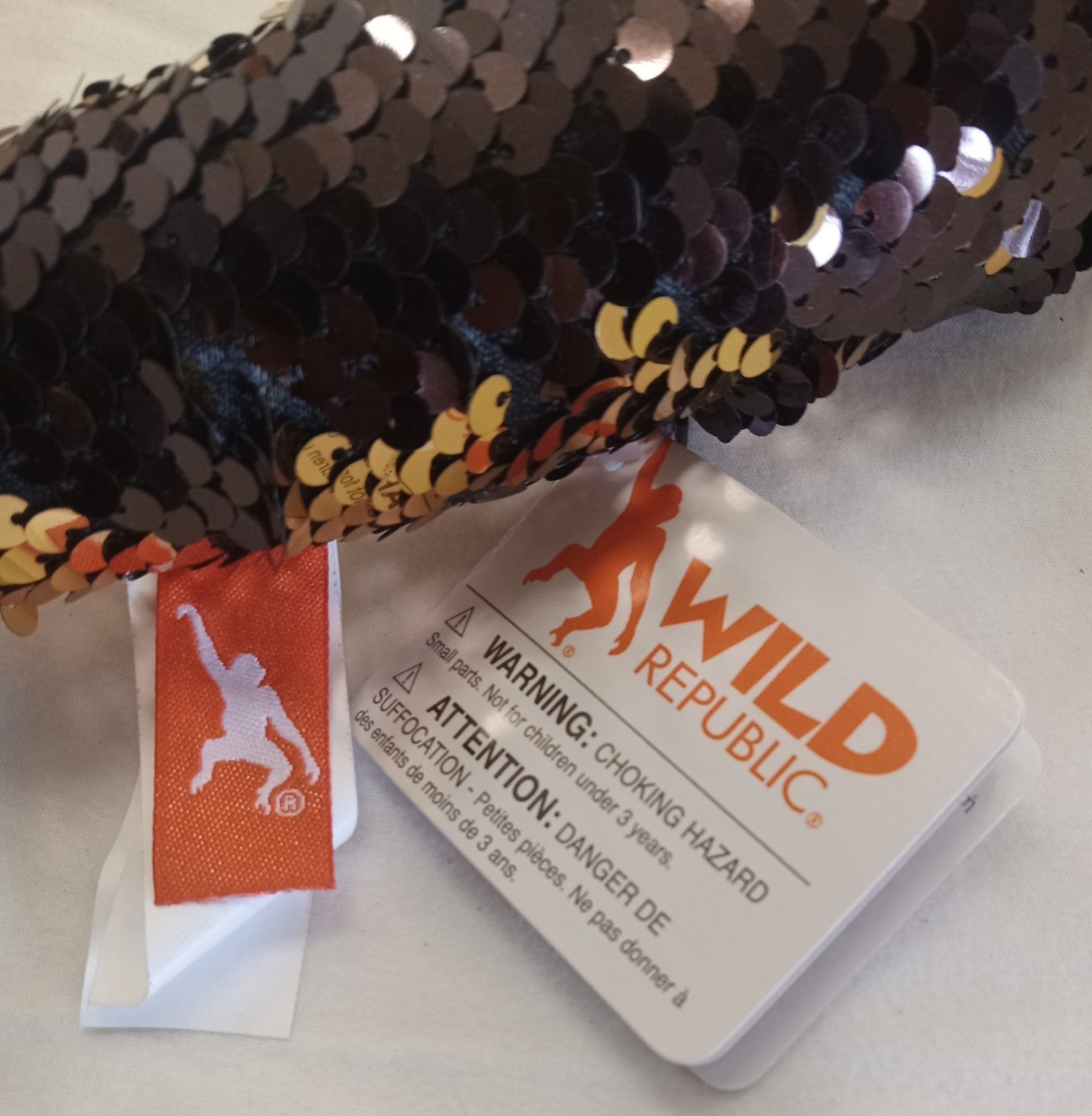 Sequence Snake Plushie – Wild Republic Black & Gold Stuffed Animal Toy