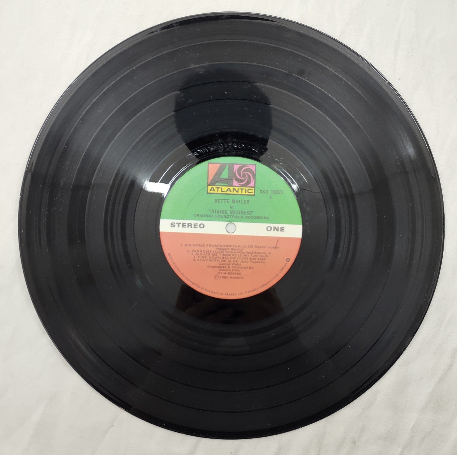 Bette Midler – Divine Madness Original Soundtrack LP Atlantic XSD 16022