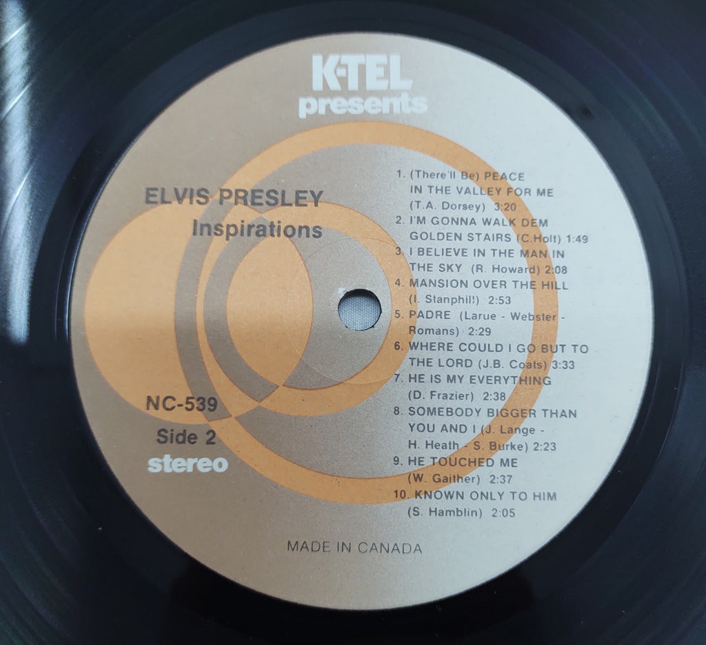 Elvis Presley – Inspirations LP K-Tel NC539 1970s Compilation Vinyl VG