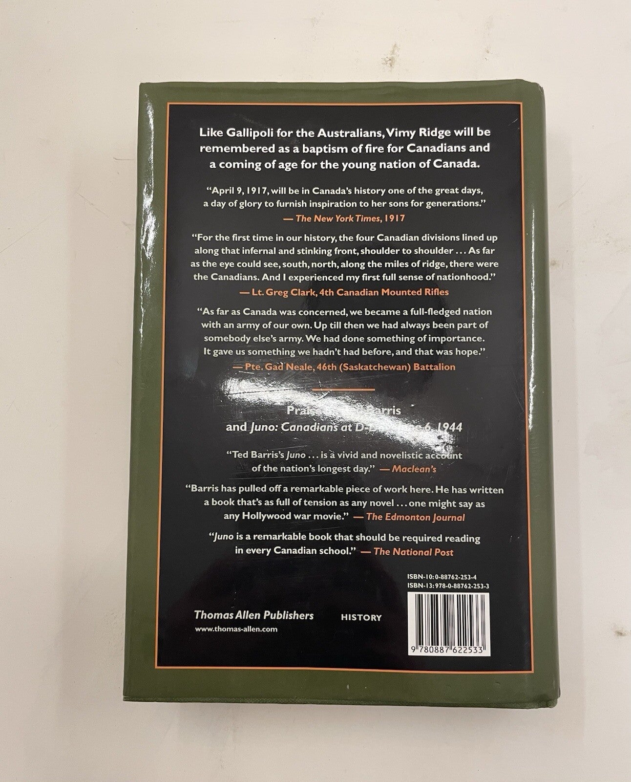 Victory at Vimy by Ted Barris – G+ Canadian WWI History Paperback Book