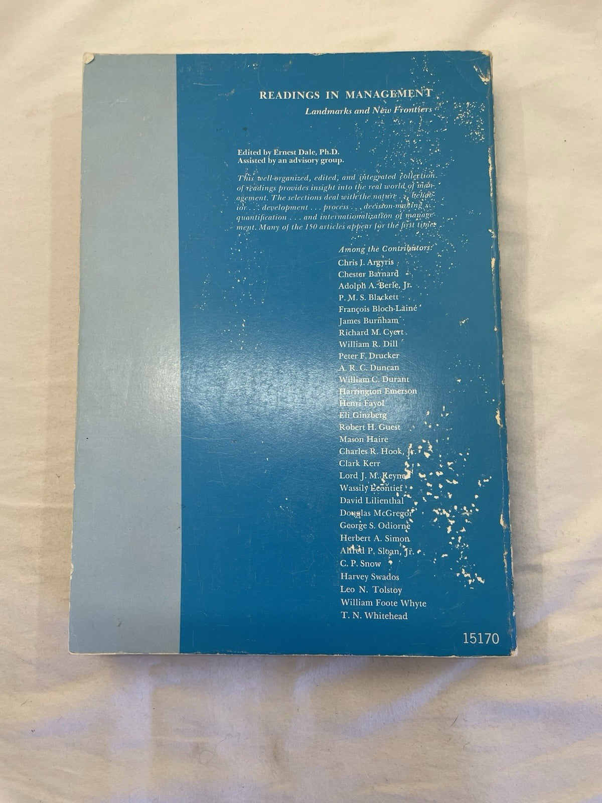 Readings in Mgmt Dale 1965 HC Landmark Biz Textbook Univ School Vtg RARE