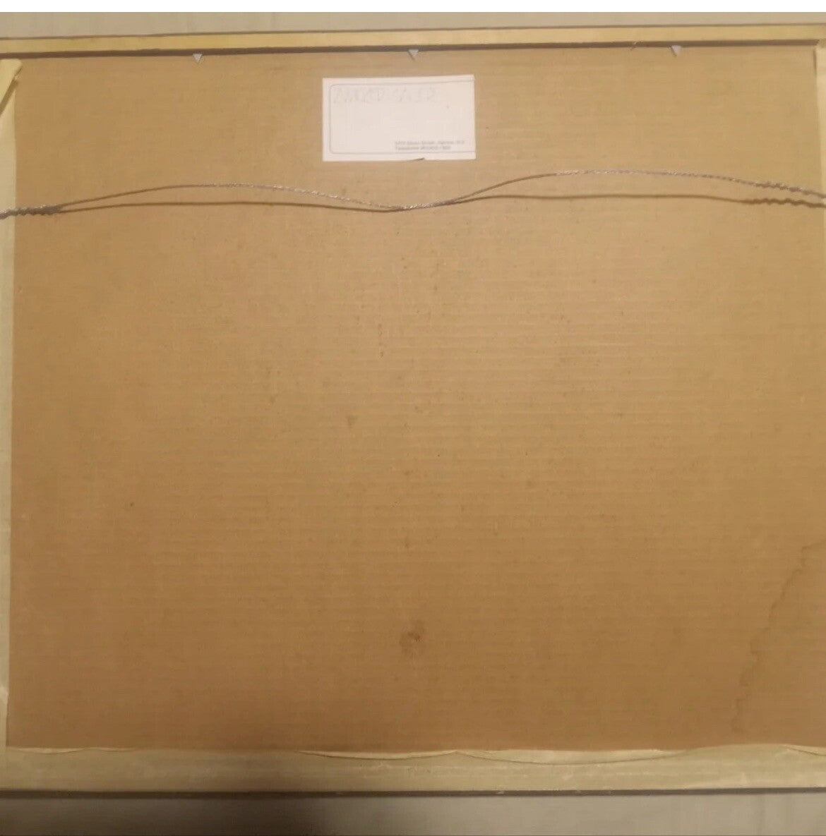 Gold Metal Framed Abstract Watercolor Painting – Elegant Wall Art Living Decor