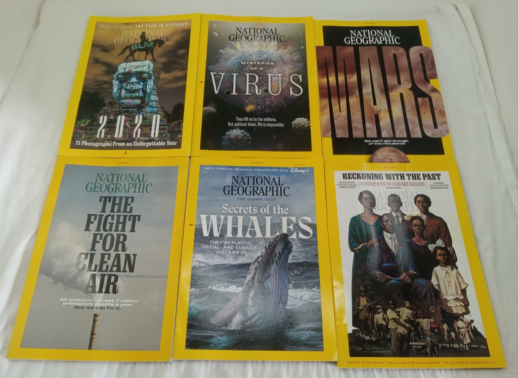 Nat Geo Jan–June 2021 | 6 VG+ Issues in Leatherette Slipcover Case