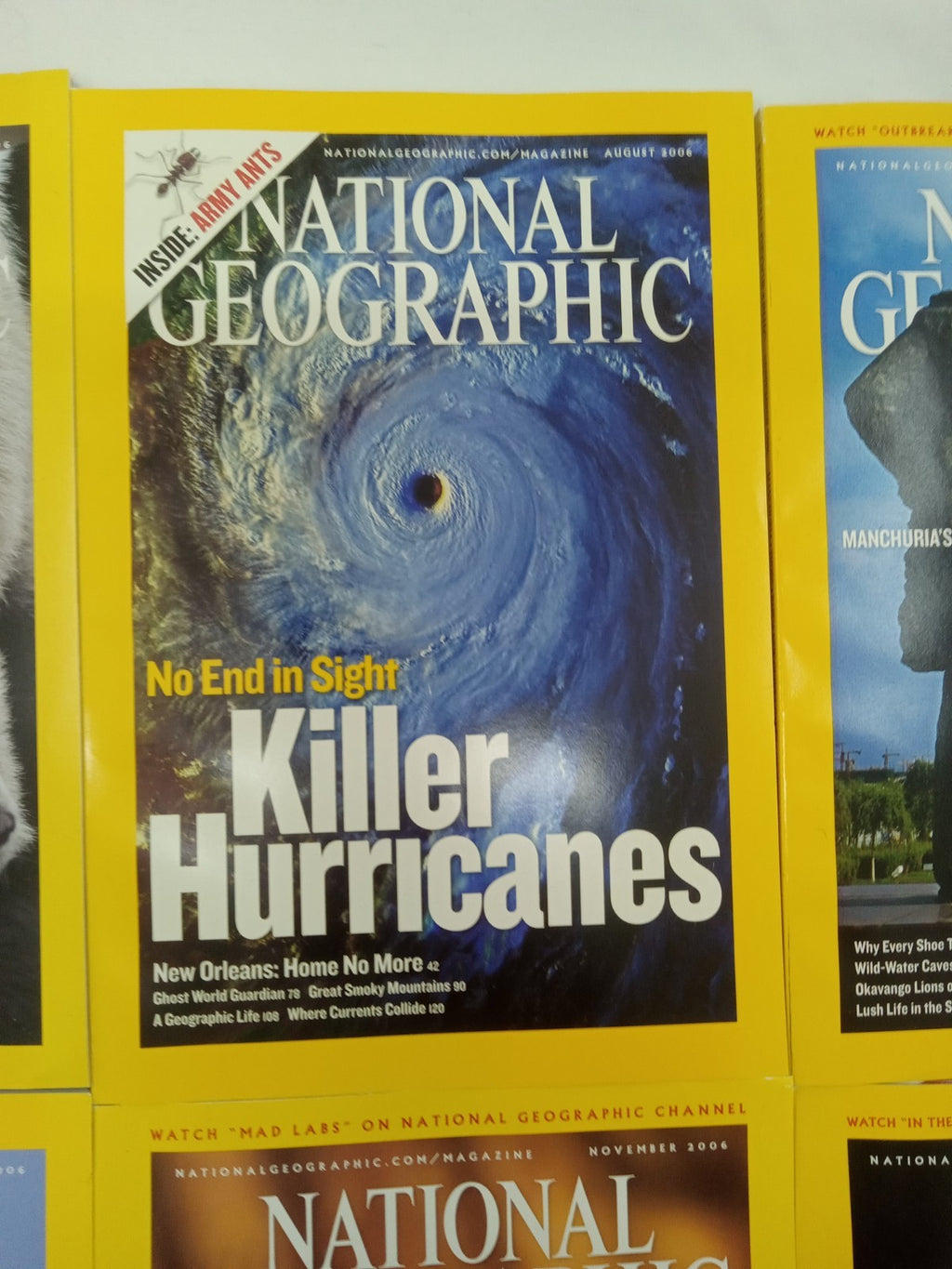 National Geographic Jul–Dec 2006 VG+ | 6 Issues | Faux Leather Slipcase