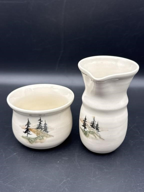 Mud Puddle Pottery PEI Cream & Sugar Set — Hand-Thrown, Signed (PEI)