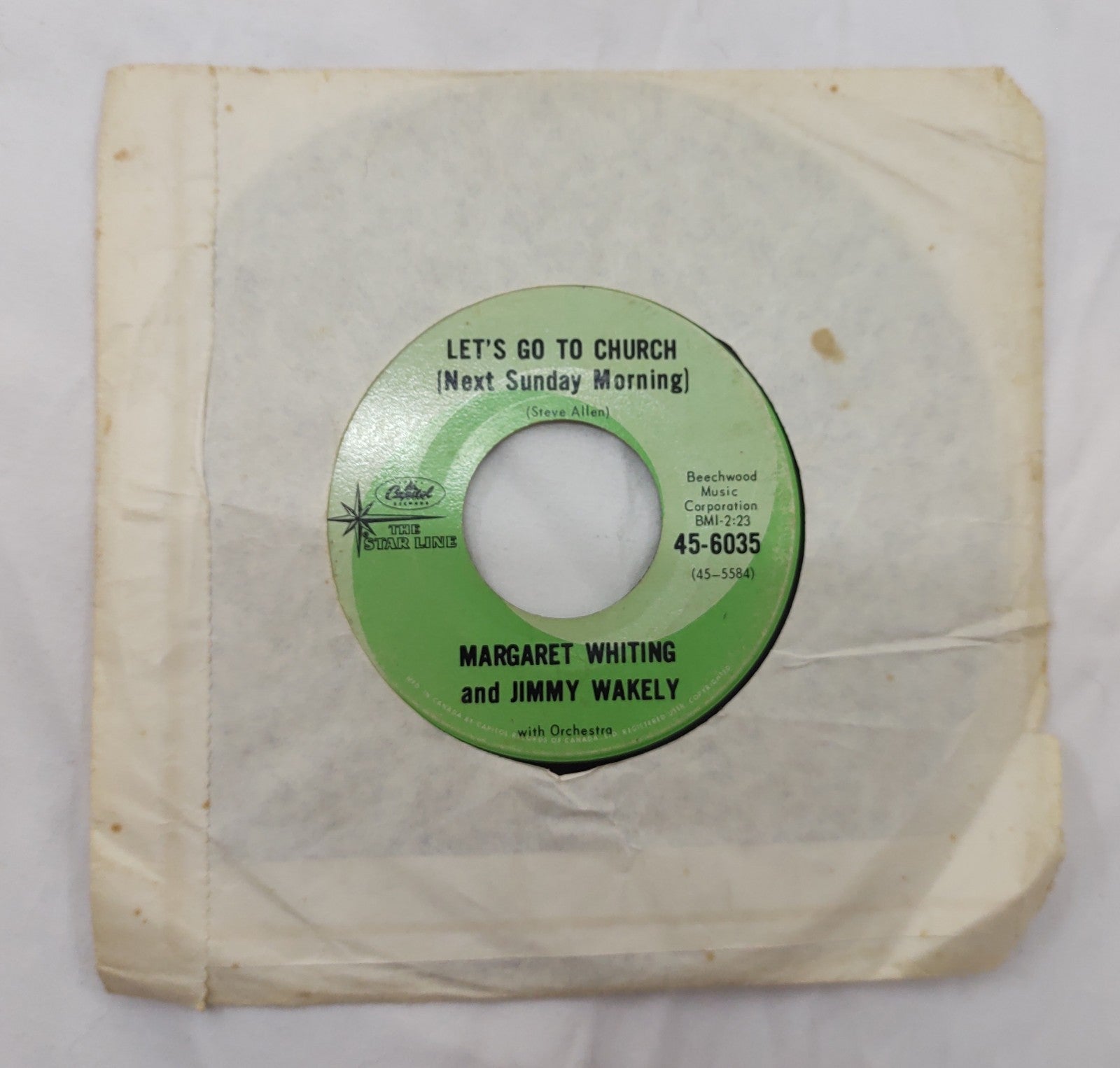 Margaret Whiting & Jimmy Wakely - Let's Go to Church / Slippin' Around 45-6035