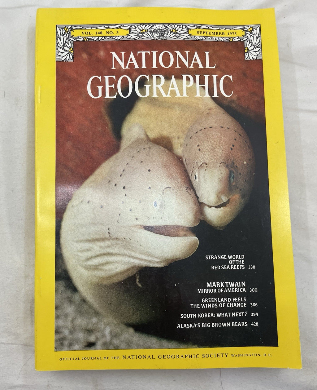 Nat Geo Mags Jul–Dec 1975 Set + Slipcvr Vtg Wildlife Decor World Atlas