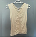 Banana Republic Cream Ruched Tank Top Women's Size Small Casual Blouse