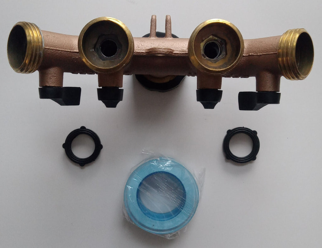Metal 4‑Way Hose Valve – Brass Garden Water Distributor Spigot Connector