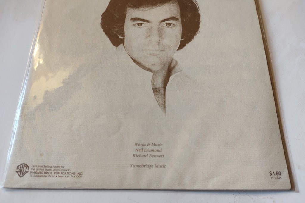 Neil Diamond Forever in Blue Jeans 1978 Pop Piano Vocal Guitar Sheet