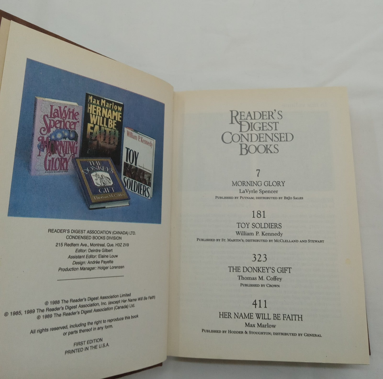 1989 Reader's Digest Condensed 1st Ed HC Leather Gilt Vtg NM Classic