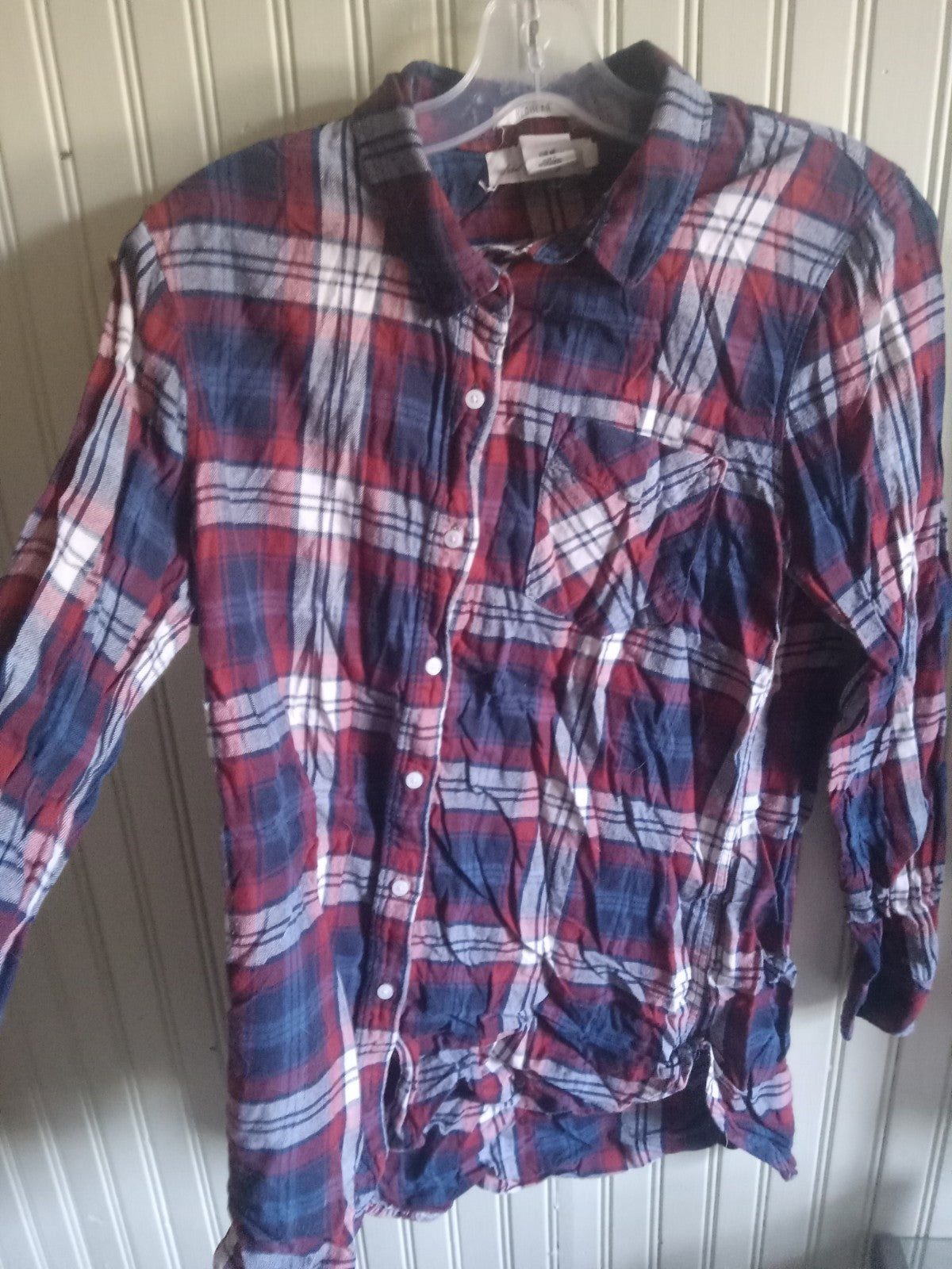L.O.G.G. by H&M Men's Plaid Flannel Shirt – Size Medium, Long Sleeve