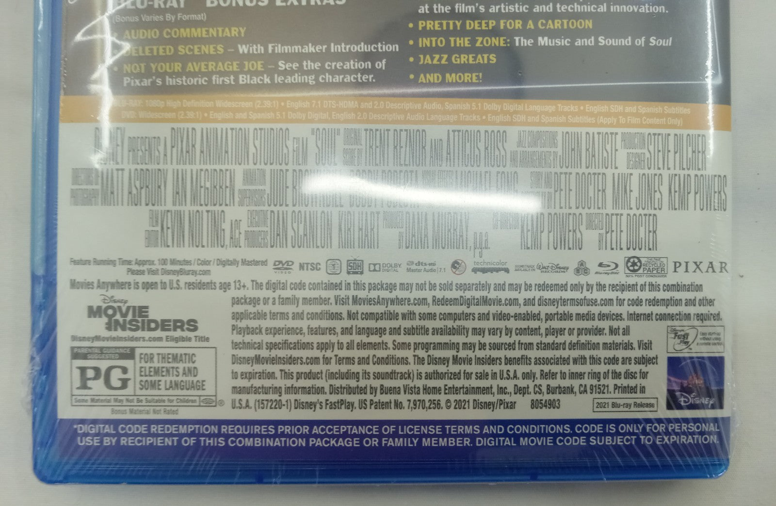 Soul 2020 Blu-ray DVD Digital Copy Disney Pixar Movie NEW Sealed