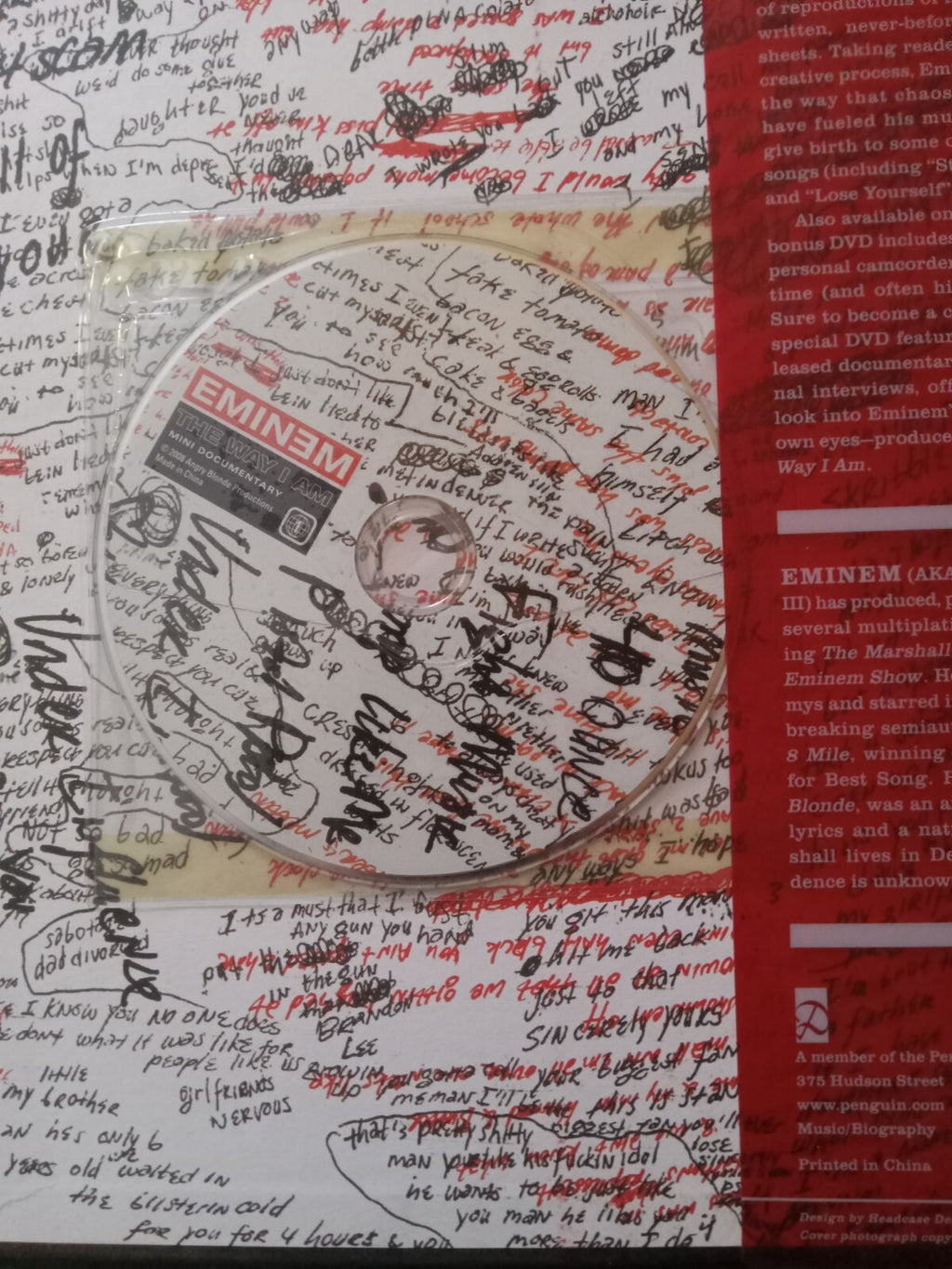 Eminem The Way I Am HC Hardcover Memoir w/ Photos & Lyric Snippets Collector Ed.