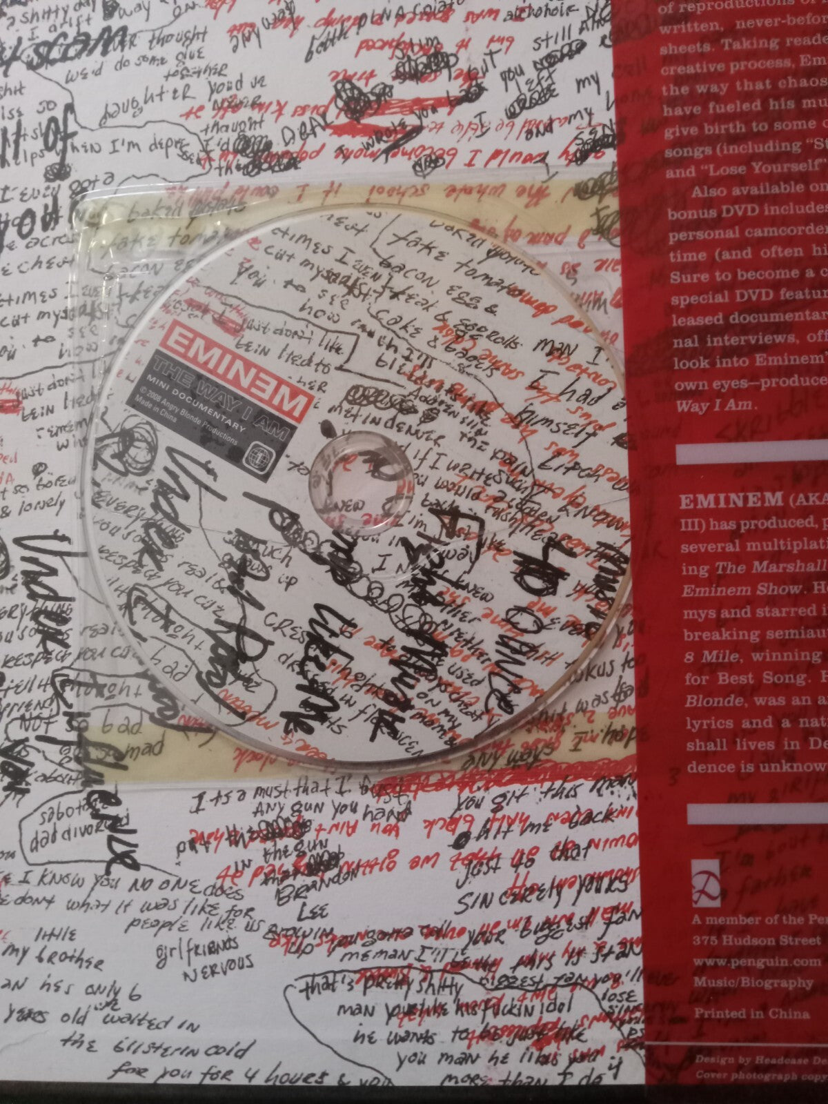 Eminem The Way I Am HC Hardcover Memoir w/ Photos & Lyric Snippets Collector Ed.