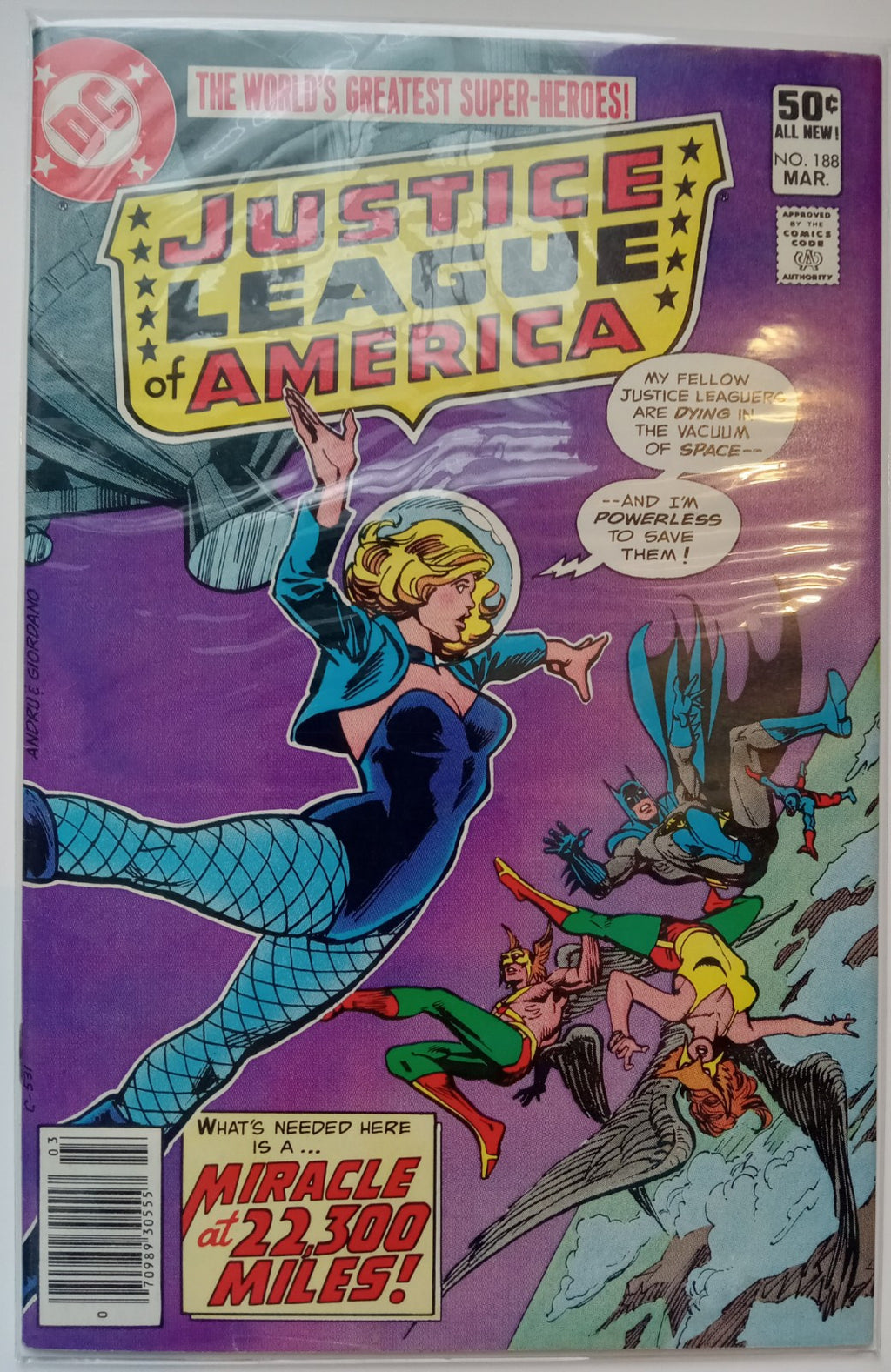 Justice League of America #188 (1960) Gerry Conway Comic Book Bagged/Boarded