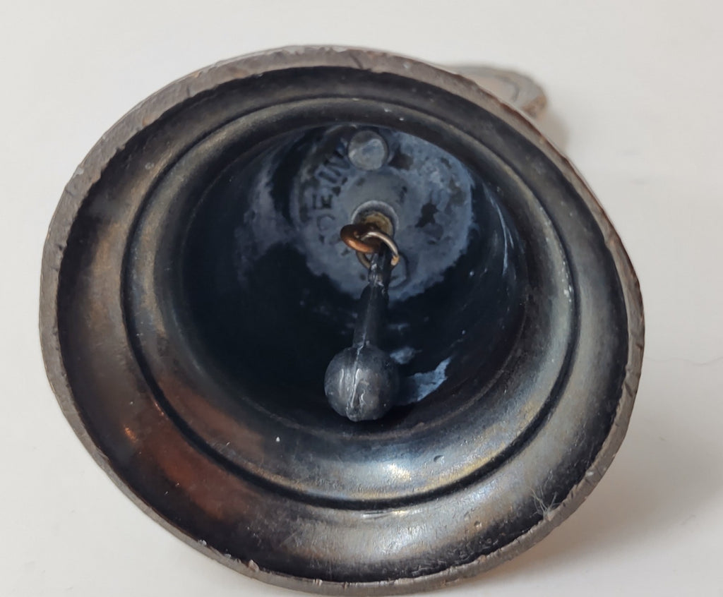 Vintage Copper Tone Souvenir Bell with Laurel Wreath Handle