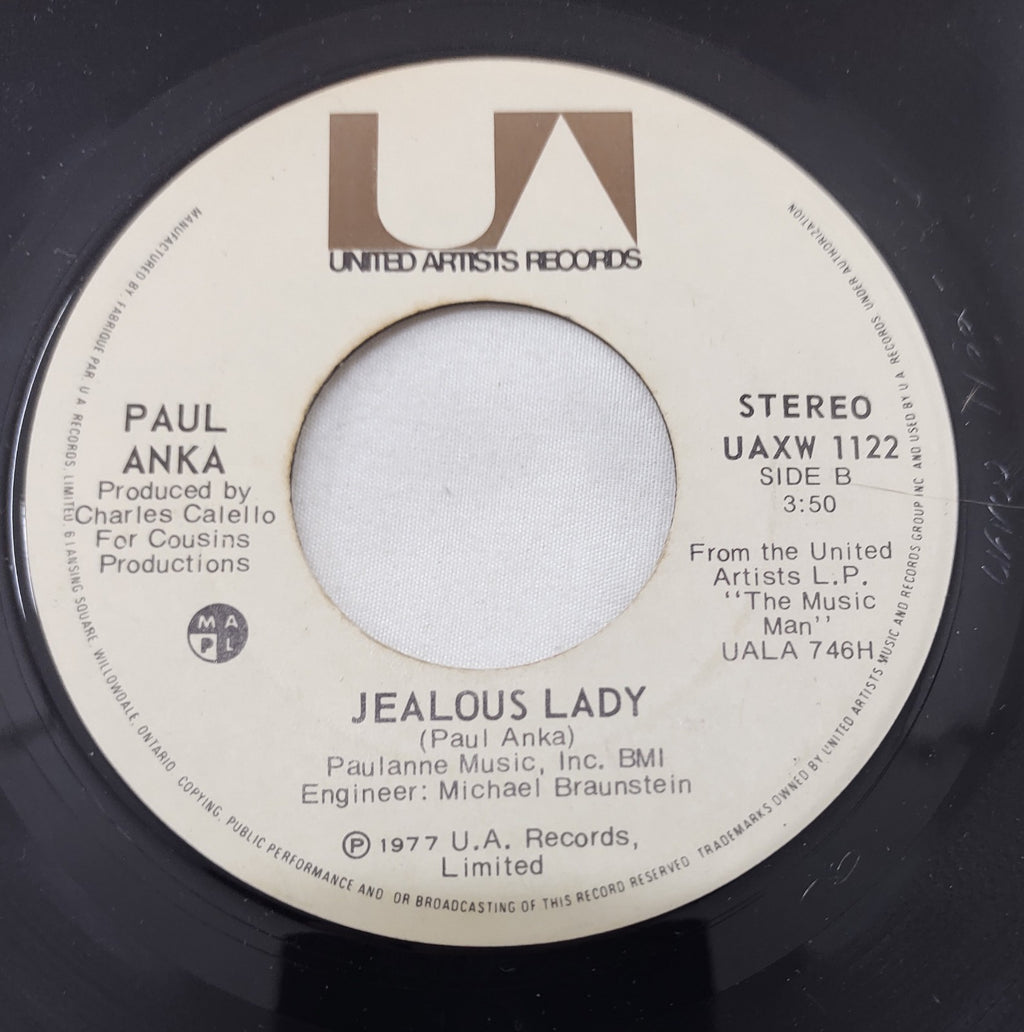 Paul Anka – If I Had My Life To Live Over 7” UA UAXW 1122 Canada 1977
