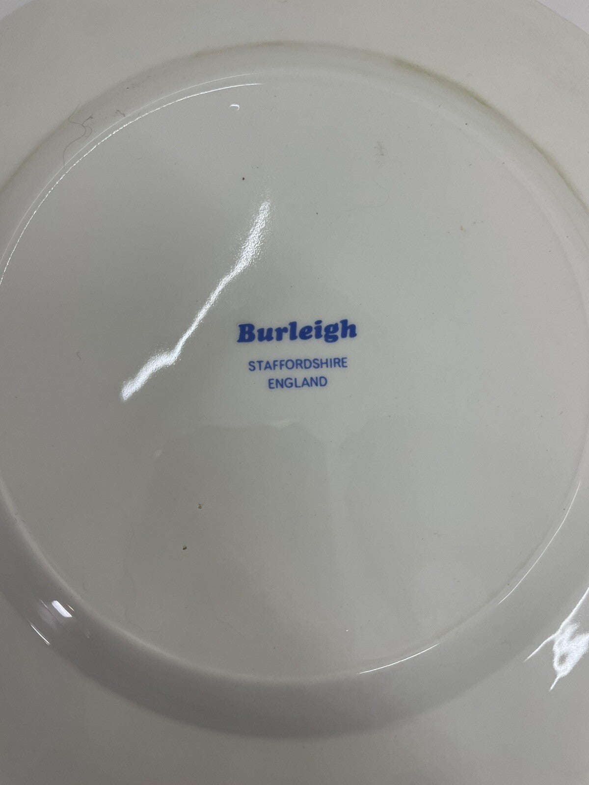 Burleigh Staffordshire Blue Boy Side Plate England Vintage China Ceramic