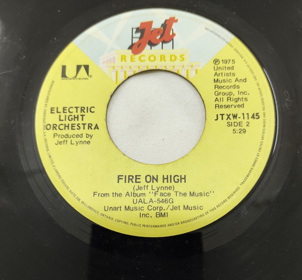 Electric Light Orchestra – Fire On High 7” Jet JTXW-1145 Canada 1975 ELO