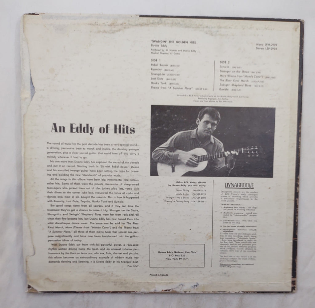 Duane Eddy – Twangin’ the Golden Hits LP RCA Living Stereo Canada
