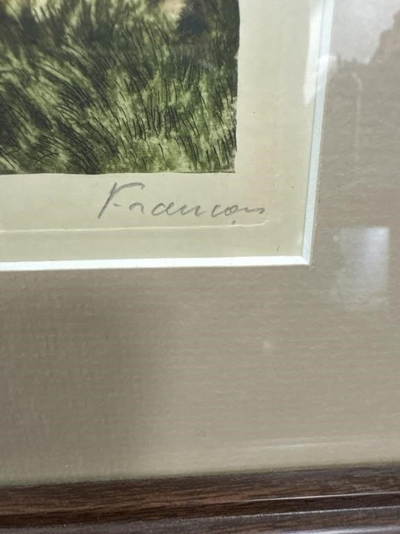 Castle in the Woods Signed Etching Paris Etching Society “Les Clochefons”