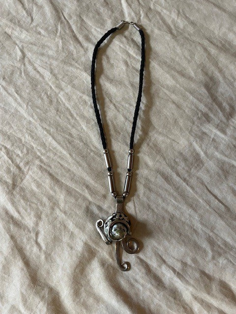 Artisan Seashell Necklace – Fork Setting Pendant Unique Handmade Jewelry