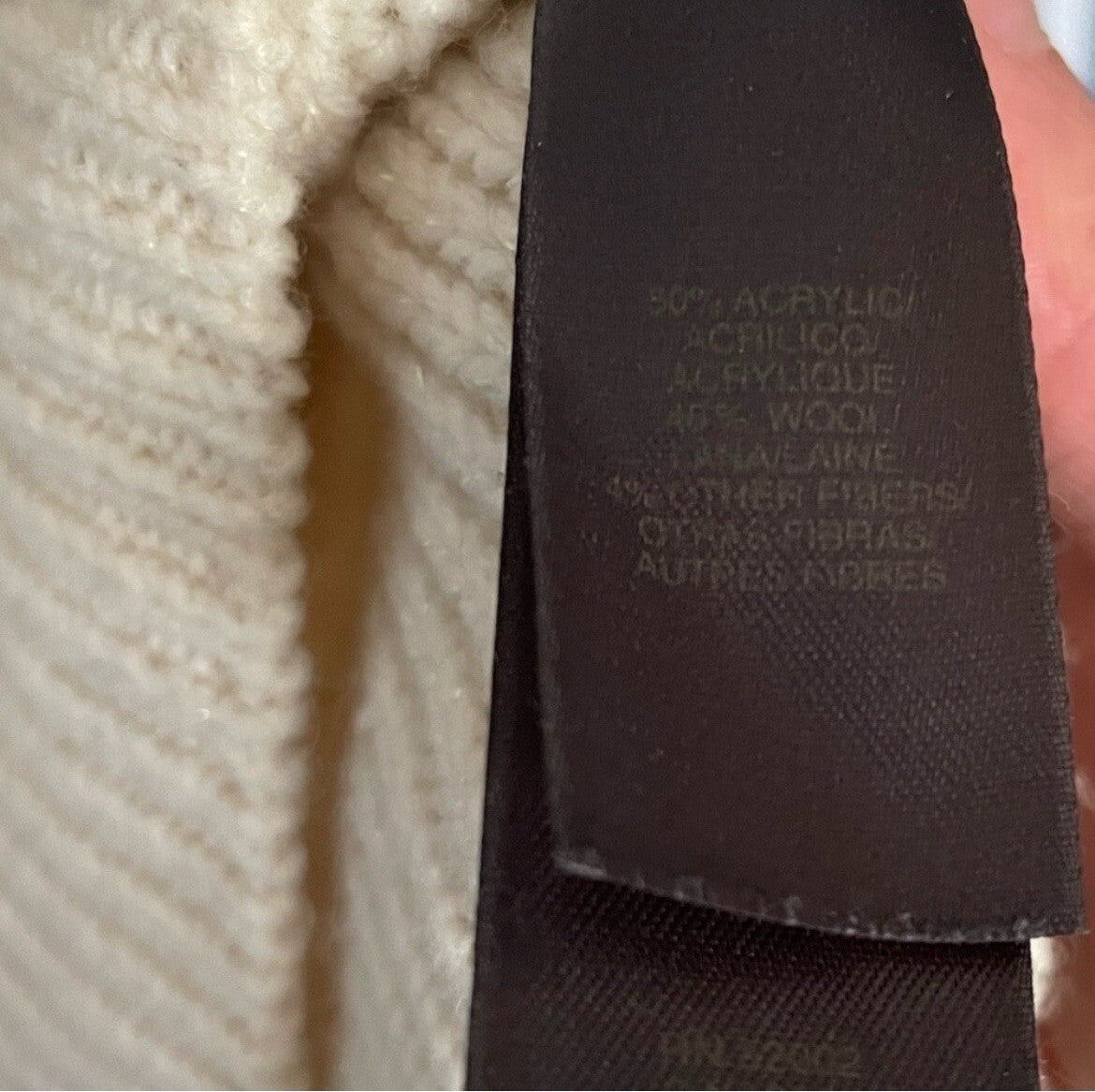 Liz Claiborne White Knit Turtleneck Sweater M Classic Winter Soft Warm