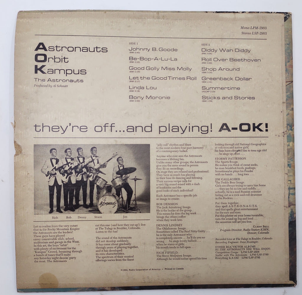 The Astronauts Orbit Kampus LP, RCA Victor, Surf Rock