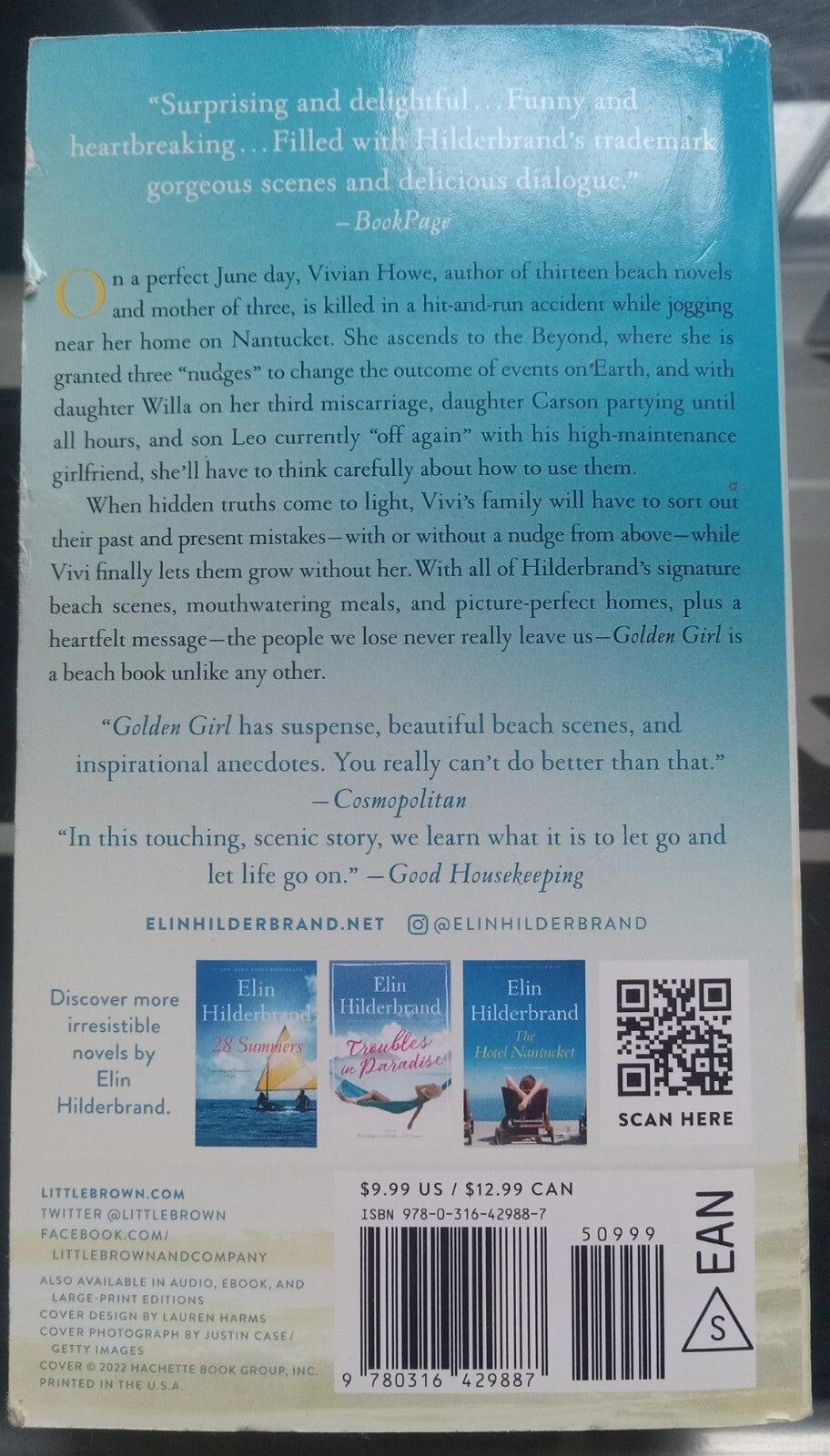 Golden Girl by Elin Hilderbrand – Hardcover VG