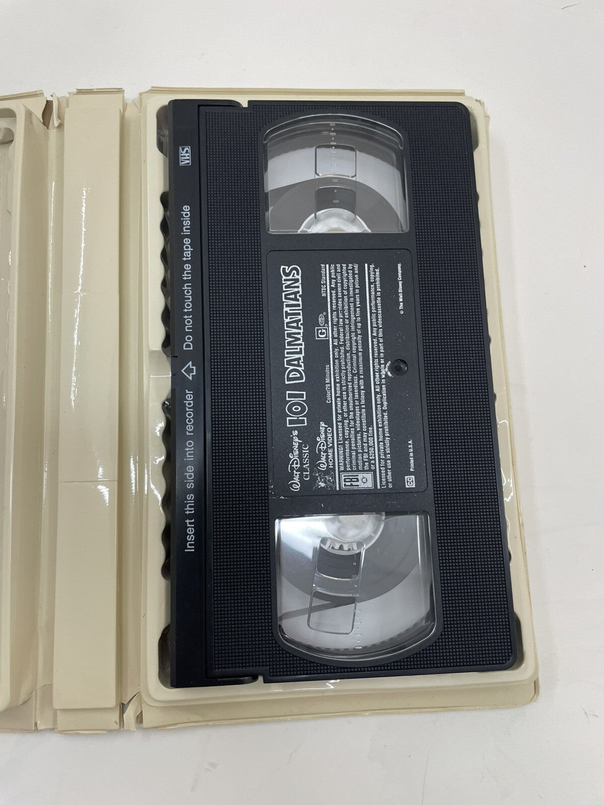 Disney VHS 101 Dalmatians 1992 Classic Animated Film Clamshell