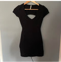 Women's Black Mini Lace-Up Bodycon Dress Size XS – Clubwear VG