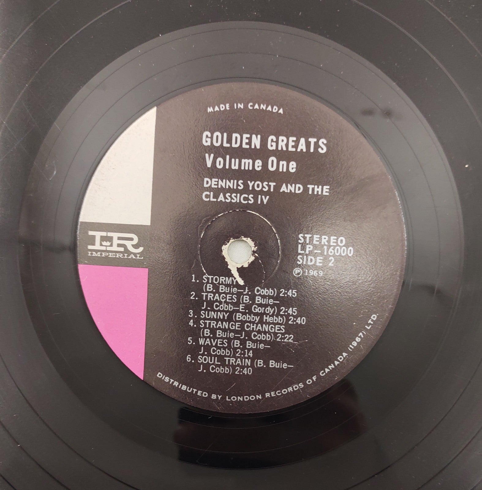 Dennis Yost – Golden Greats Volume One LP Imperial Canada