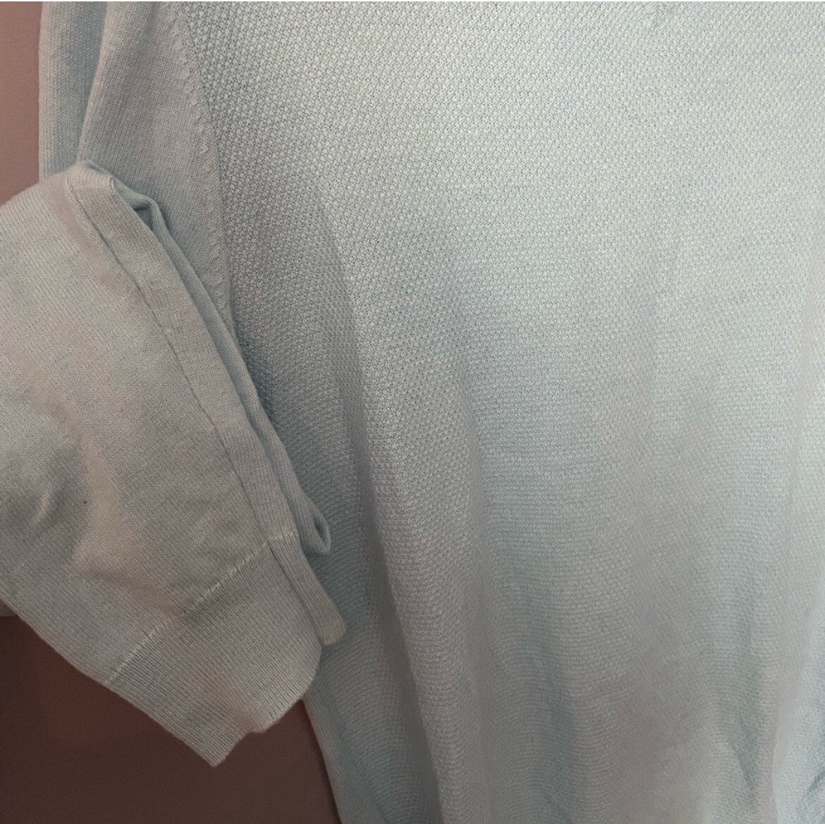 RW & Co Mint Blue V-Neck Sweater Men's Size Small Casual Knit Top