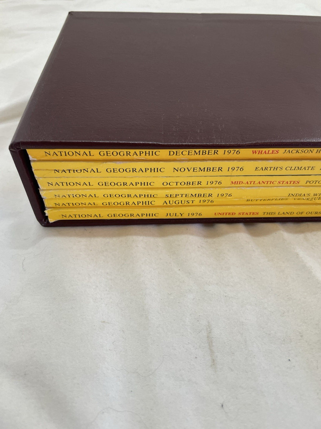 Nat Geo Jul–Dec 1976 Slipcover Lot | Vintage Science, Wildlife Magazine