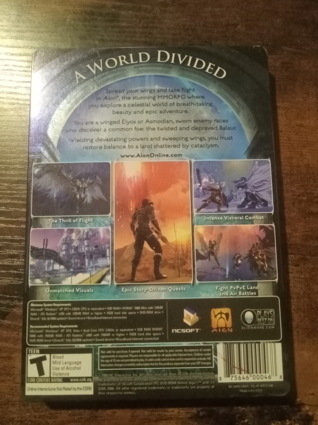 AION PC Game 2009 Steelbook Edition – 2‑Disc DVD‑ROM Metal Case Collector Editi