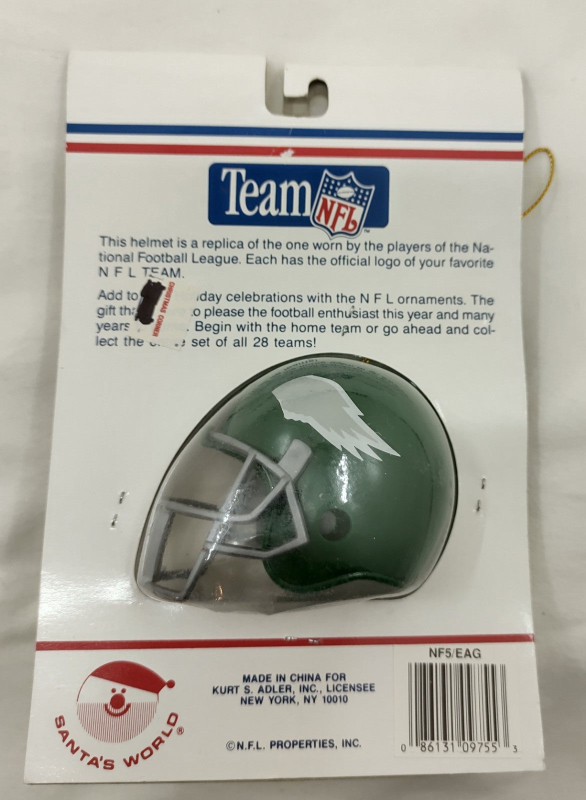 Santa's World NFL Philadelphia Eagles Christmas Tree Ornament NF5/EAG