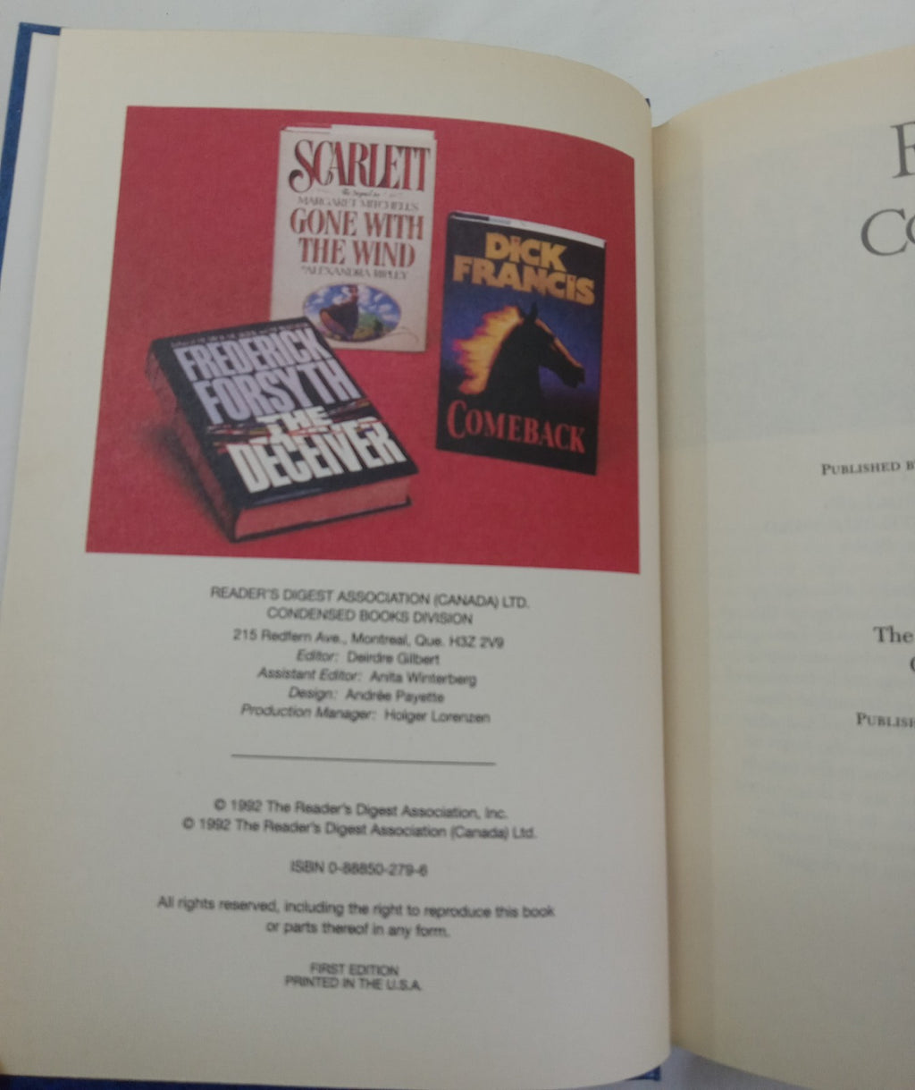 Reader’s Digest Condensed Books 1992 1st Ed Leather Bound Gilt Edges Like New