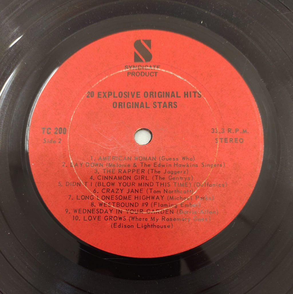 20 Explosive Original Hits - Original Stars LP Syndicate Product TC 200 Stereo
