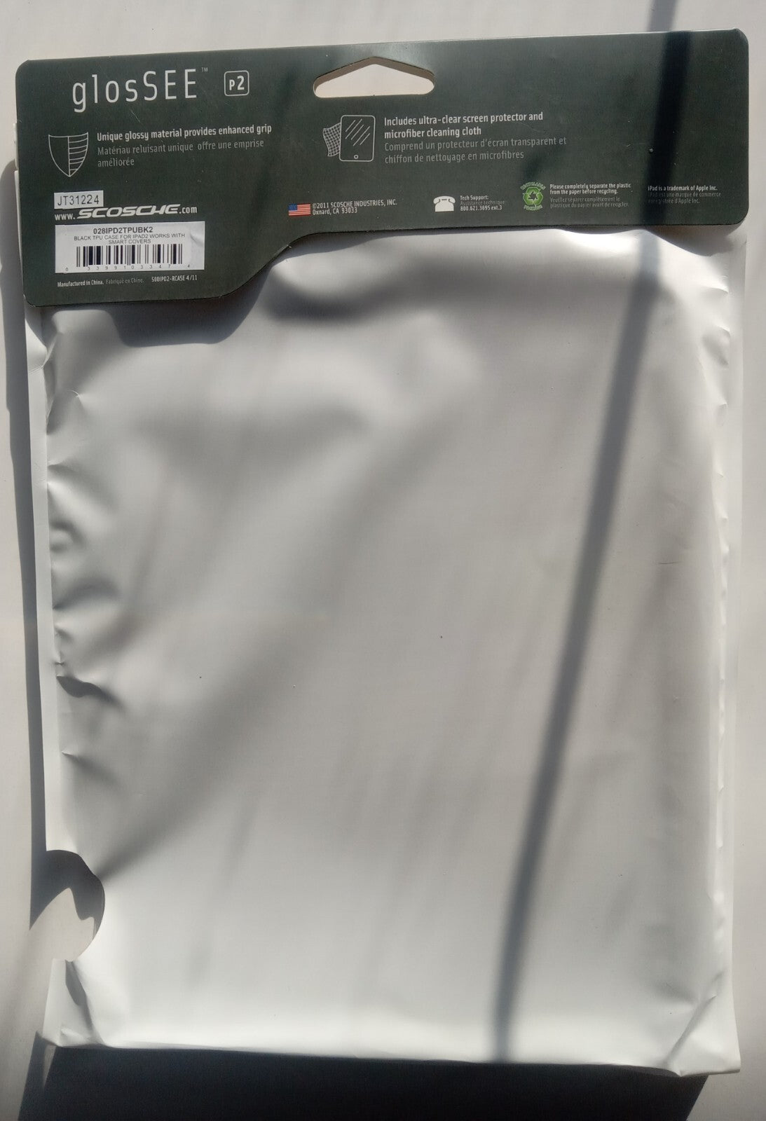 iPad 2 Black Flexible Rubber Case by Glossee – Slim Protective Tablet Cover