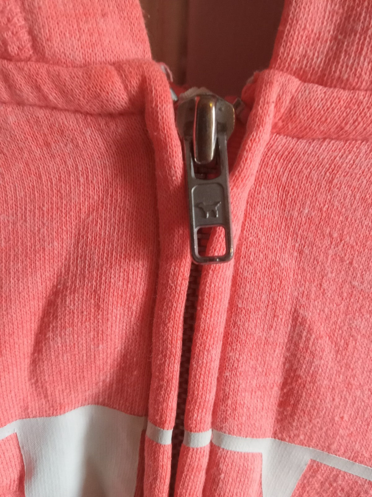 Pink Zip-Up Hooded Sweater – Women's Small, Casual Long Sleeve Top