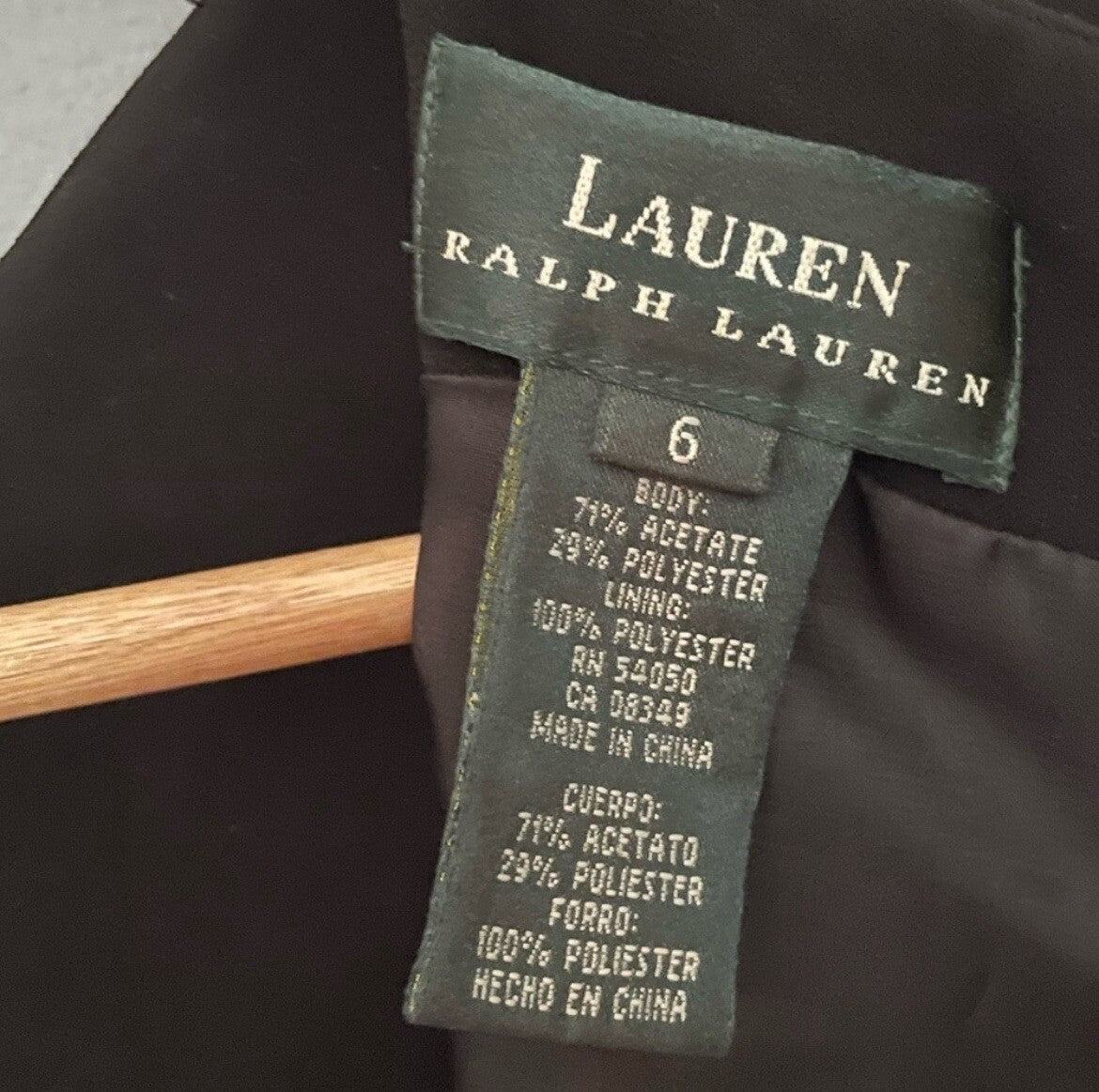 Vintage Y2K Black Lauren By Ralph Lauren Sheath Dress Size 6 – VG