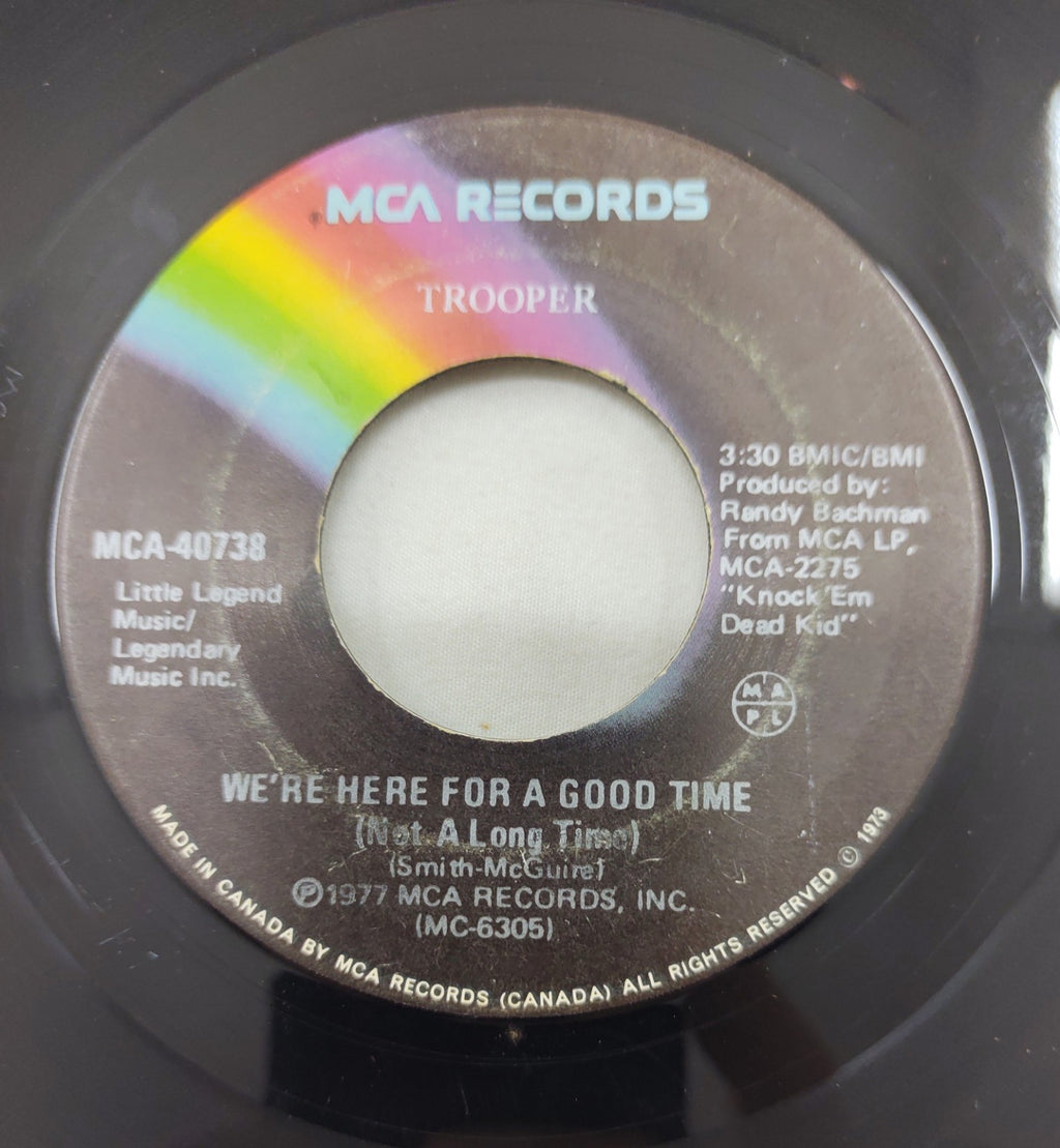 Trooper – Loretta 7” MCA 40738 Canada 1976 Randy Bachman Prod