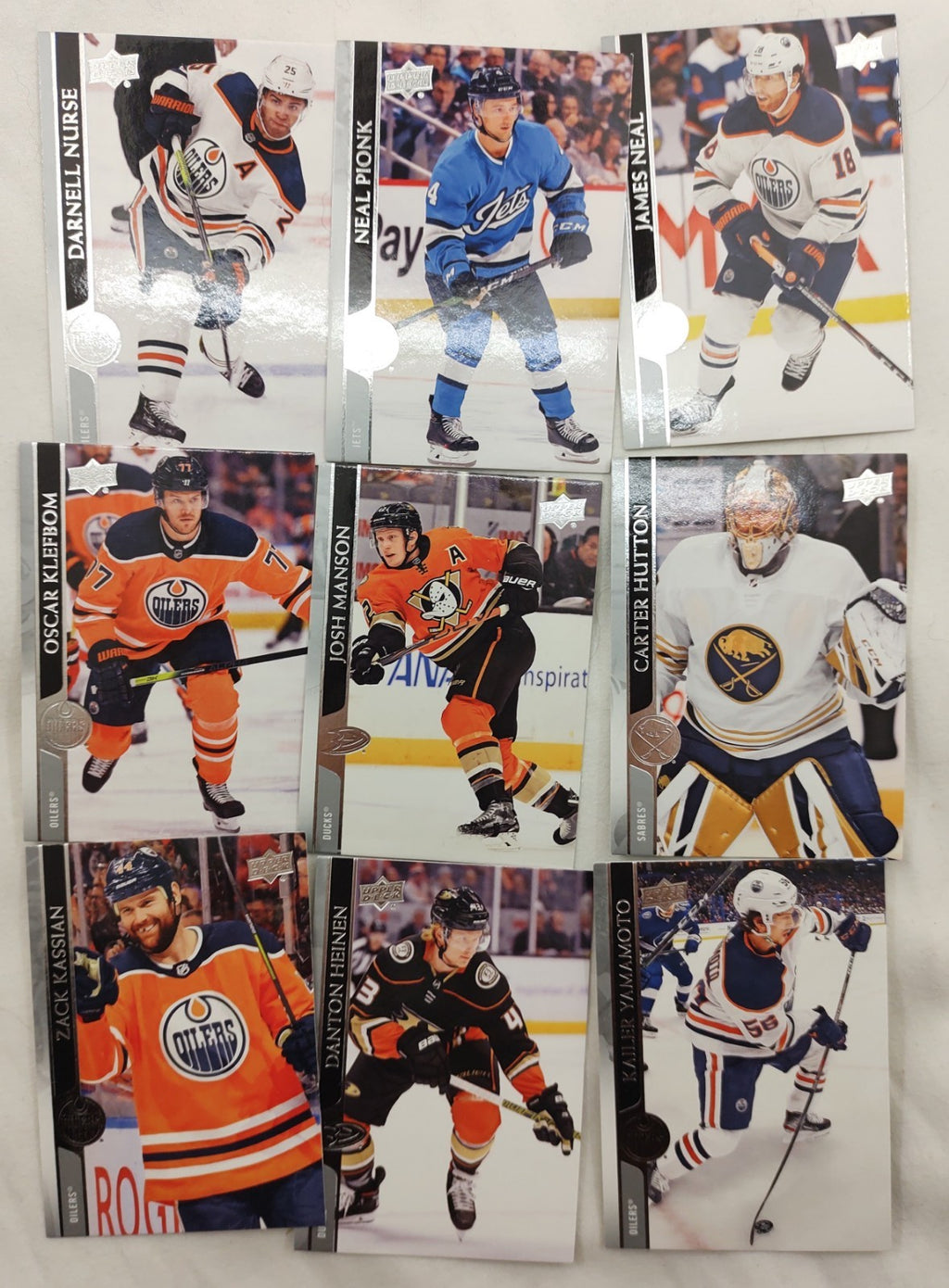 19 Card Sports Lot NHL Hockey Football Oilers KHL NCAA NFL Insert
