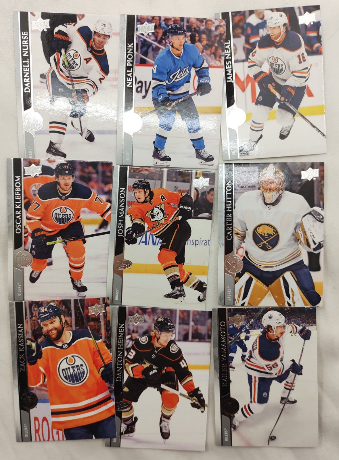 19 Card Sports Lot NHL Hockey Football Oilers KHL NCAA NFL Insert