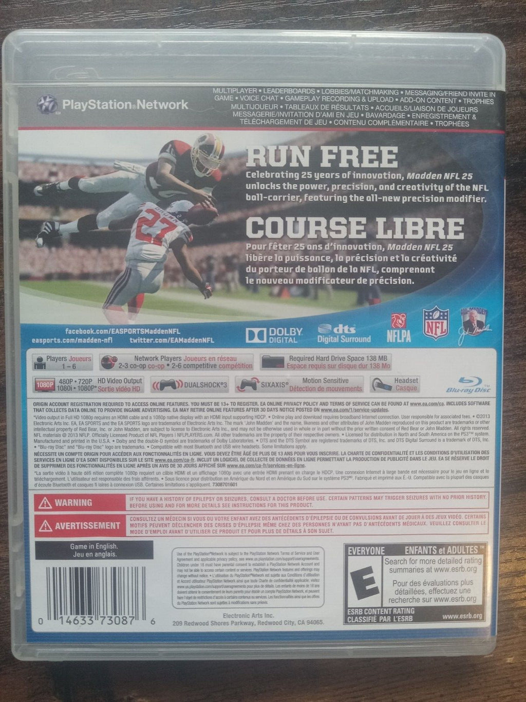 Madden NFL 25 PS3 EA Sports Football Game - Tested & Working