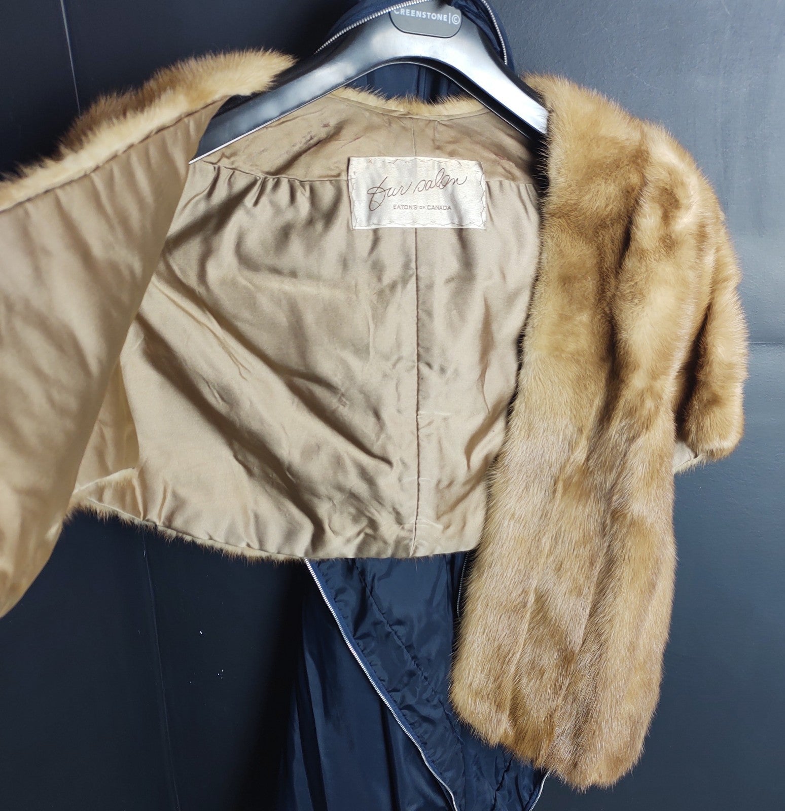 Eatons of Canada Fur Salon Real Mink Bolero Jacket Vintage Fur Cropped Pullover