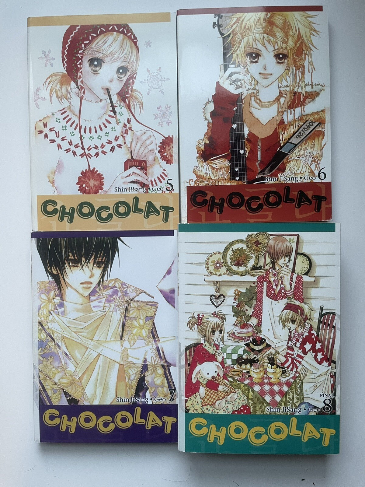 Chocolat Manhwa Complete Set Vol 1–8 by Shin Ji‑Sang – Korean Manga Box Set Rare