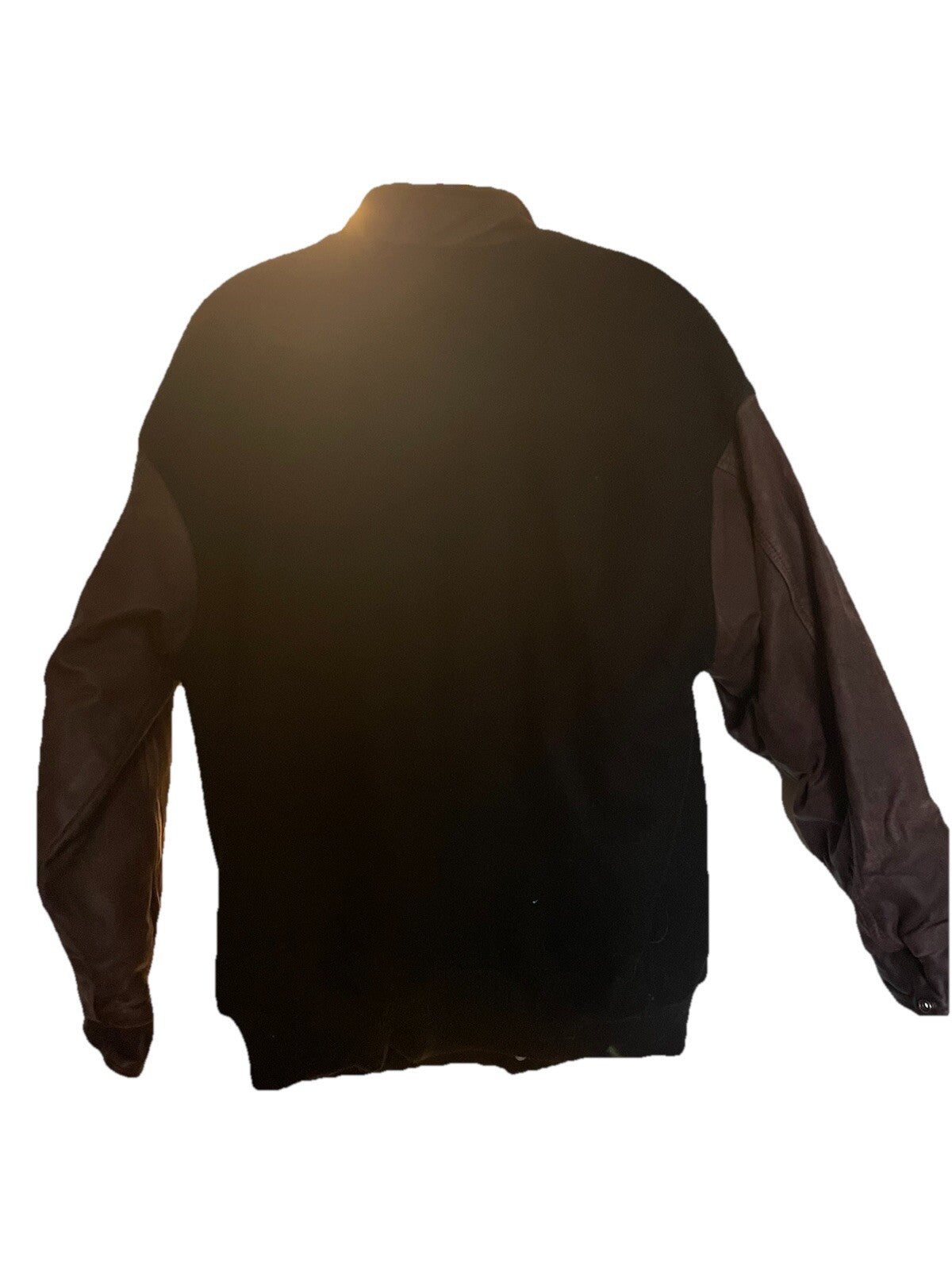 Trimark Black Brown Varsity Jacket Vintage Men's Size Large Jacket Coat