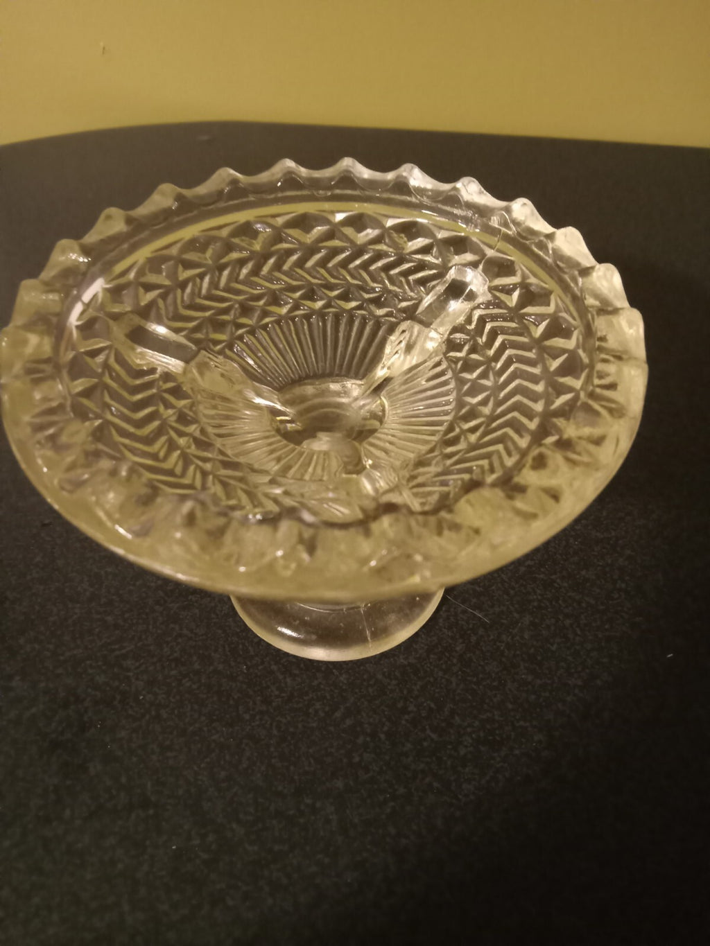 Vintage Clear Glass Taper Candle Holders – Set of 2 – 4.25" Tall